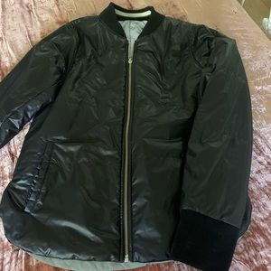 Athleta black bomber down jacket